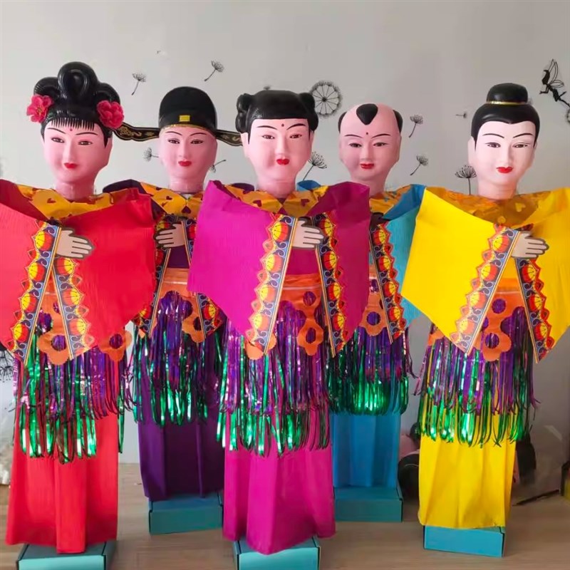 纸人童男童女金童玉女丧葬用品守灵P男女丧事白事用品