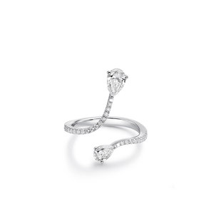 Flourishan 富煜钻绽放郁金香钻石戒指14k金培育钻石生日礼物