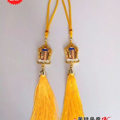 蒙古车挂b车饰品内蒙古蒙古族工艺品车挂车饰品金色钻蒙古标志车