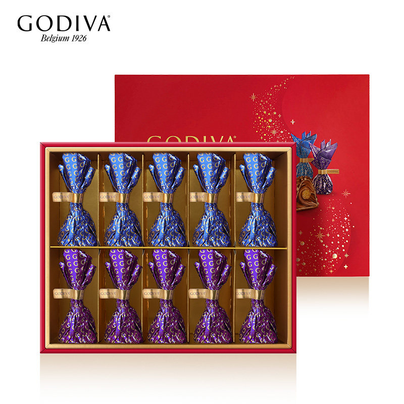 godiva歌帝梵臻粹巧克力礼盒10颗装节日送礼高端休闲零食七夕礼物
