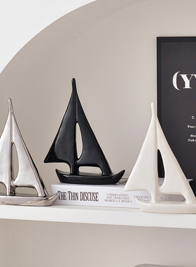 家居摆饰玄关客厅帆m船电视工艺装饰品轻奢现代简约北欧鹿创意摆