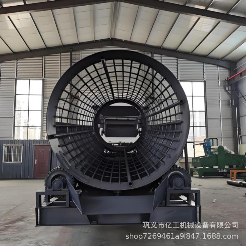 大型无轴滚筒筛砂石分离机全自动茶叶泥土木屑小型筛分机