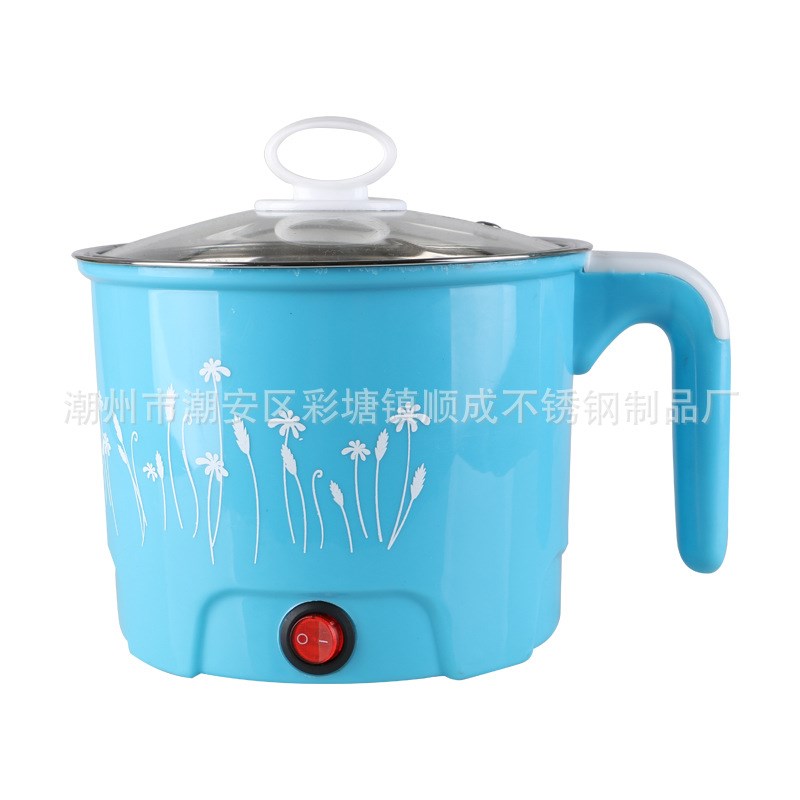 不锈钢电c煮锅迷你小功率学生宿舍煮面锅蒸煲涮煮多功能电热锅