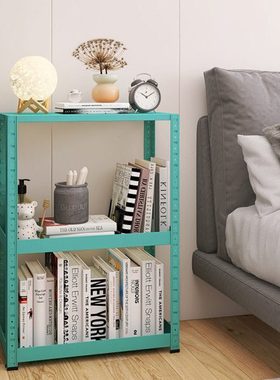 峰阳蓝色床头置物架凹槽卧室床边收纳架子北欧风床头柜简约储物a1