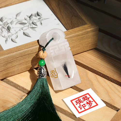 胎毛纪念品diy制作婴儿胎发印章鼠牛宝J宝肚脐带章保存胎毛笔永久