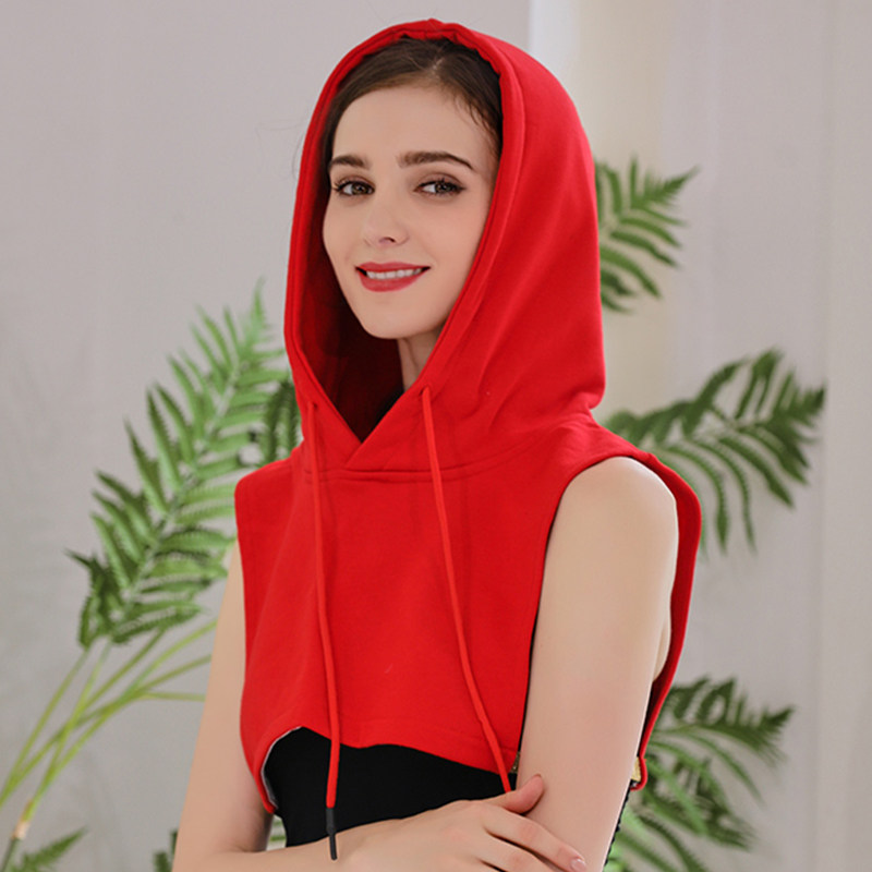 假领卫衣女c2021春秋假领子带帽内搭连帽学生男女通用大假帽子领