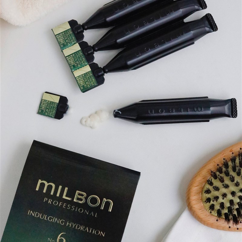 玫丽盼milbon黑金发膜免蒸B焗油发膜受损修护8秒发膜沙龙护理