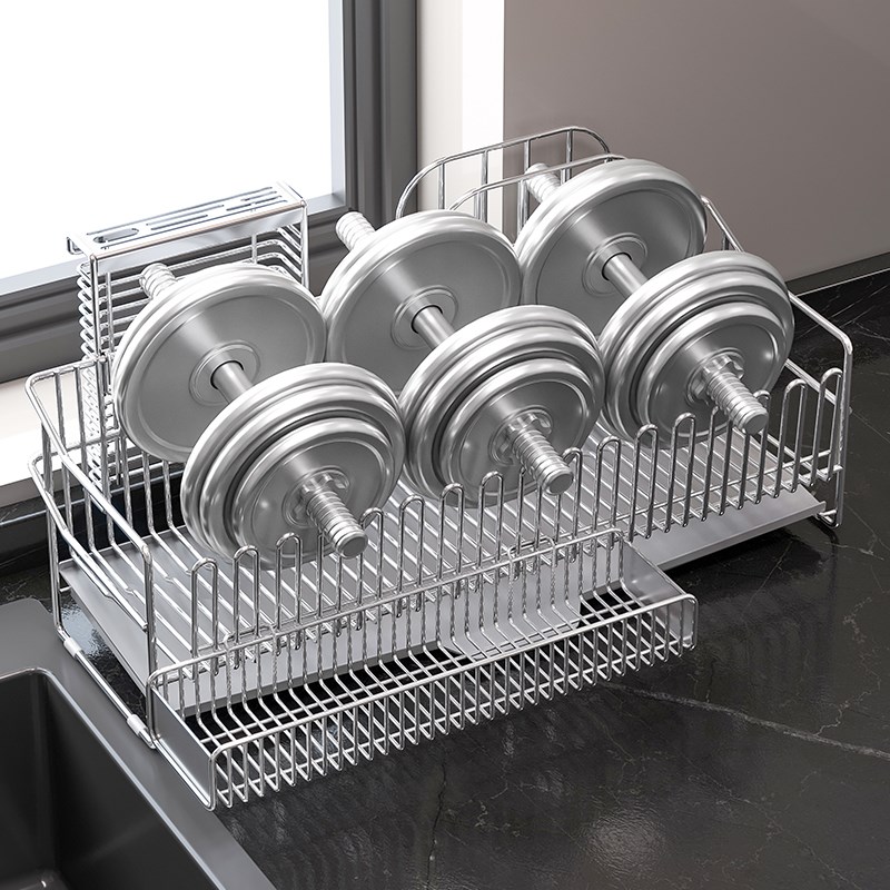 碗碟架304不锈钢沥水架家用水池晾碗架J台面窄款碗盘子收纳置物架