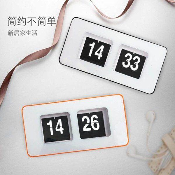 翻页时钟钟简约客厅创意闹钟静音座钟数字自动复古钟表机械现代跳,家居饰品,台钟/闹钟,淘宝优惠券,粉丝福利购,淘宝优惠卷