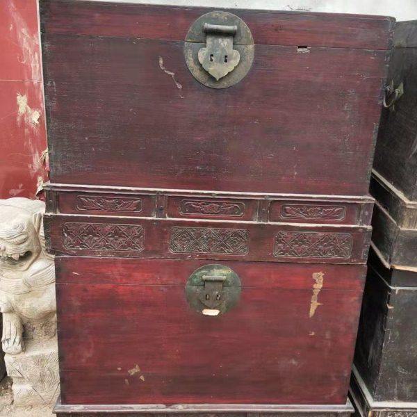 老旧木箱收纳箱婚嫁箱老物件怀旧箱柜旧家具中式复古收藏摆件道具,家居饰品,装饰摆件,淘宝优惠券,粉丝福利购,淘宝优惠卷