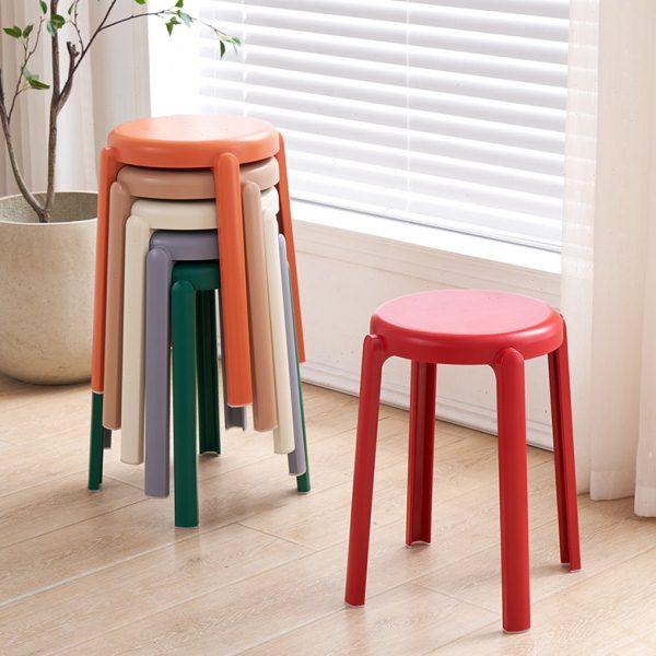 塑料凳子家用加厚可叠放圆凳塑胶椅子现代简约客厅餐桌防滑高板凳,住宅家具,其它凳子,淘宝优惠券,粉丝福利购,淘宝优惠卷