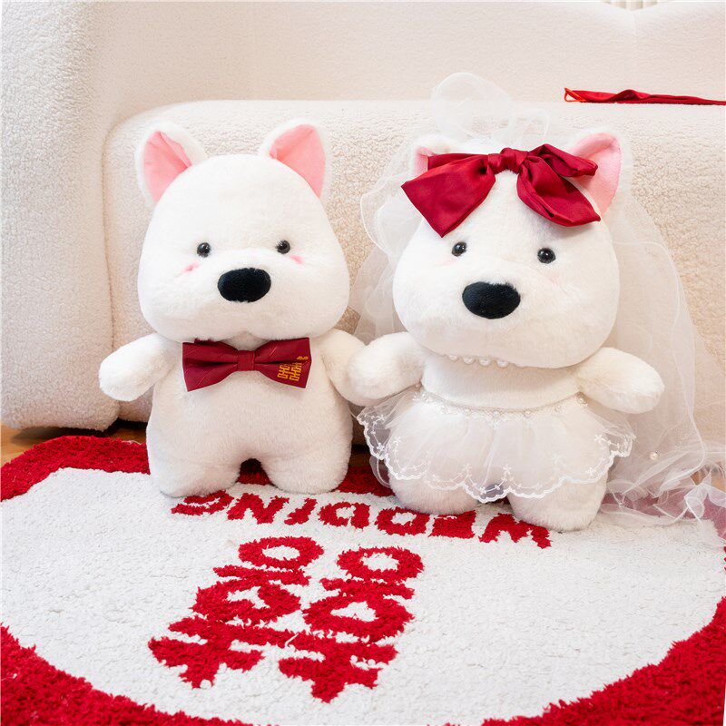 结婚娃娃一对压床高档床上抱枕公仔婚房新婚新款喜娃新人X礼物202