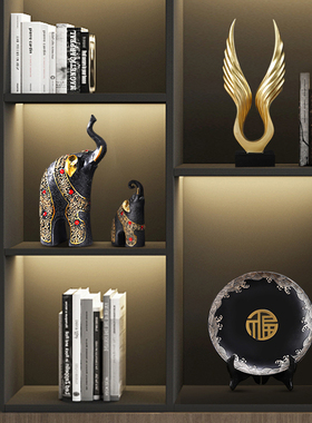 新中式家居摆件轻奢高级创意卧室酒店书房办O公室酒柜装修乔迁装