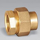 42专卖店 1.5寸 埃美柯663黄铜焊接内丝承口活接头DN40