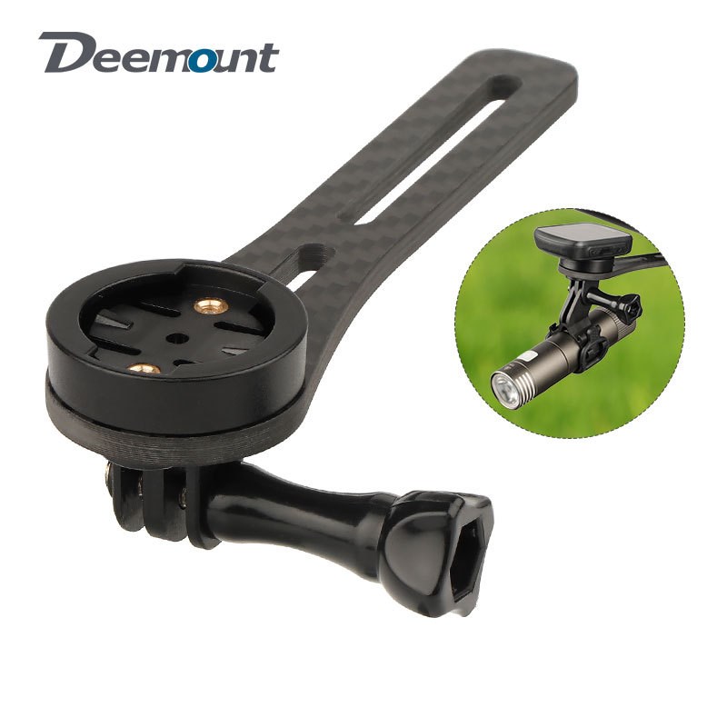 自行车一体码表架碳纤维公路破风车把居中延伸拓展相X机前灯手电