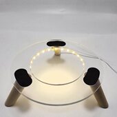 4代水晶4代胡桃实木桌面款 厂家卡顿音响支架适用琉璃2 音响支架