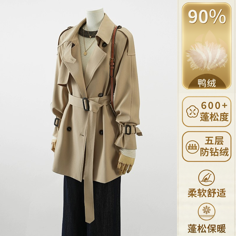 小个子风衣羽绒内胆保暖不臃肿