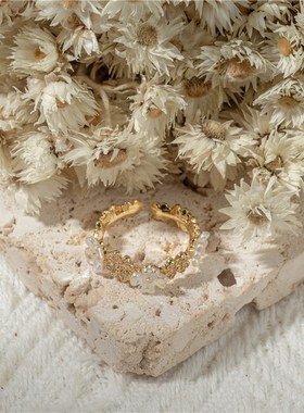 十里间【贝母花花戒指】气质甜G美优雅中戒百搭通勤指环