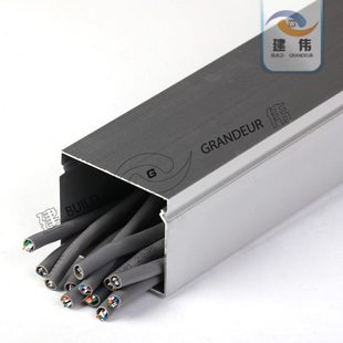 50*40外开铝合金线槽金属线槽 明装电线槽方线槽明线槽 隐形家用