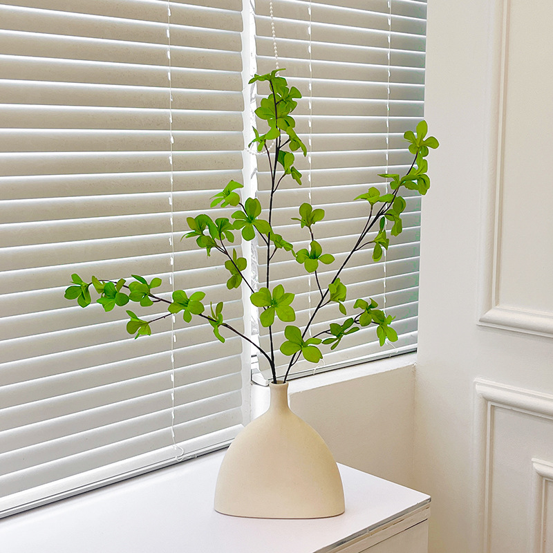 侘寂风马醉木素坯陶瓷花s瓶客厅餐桌电视柜民宿台面轻奢装饰摆饰