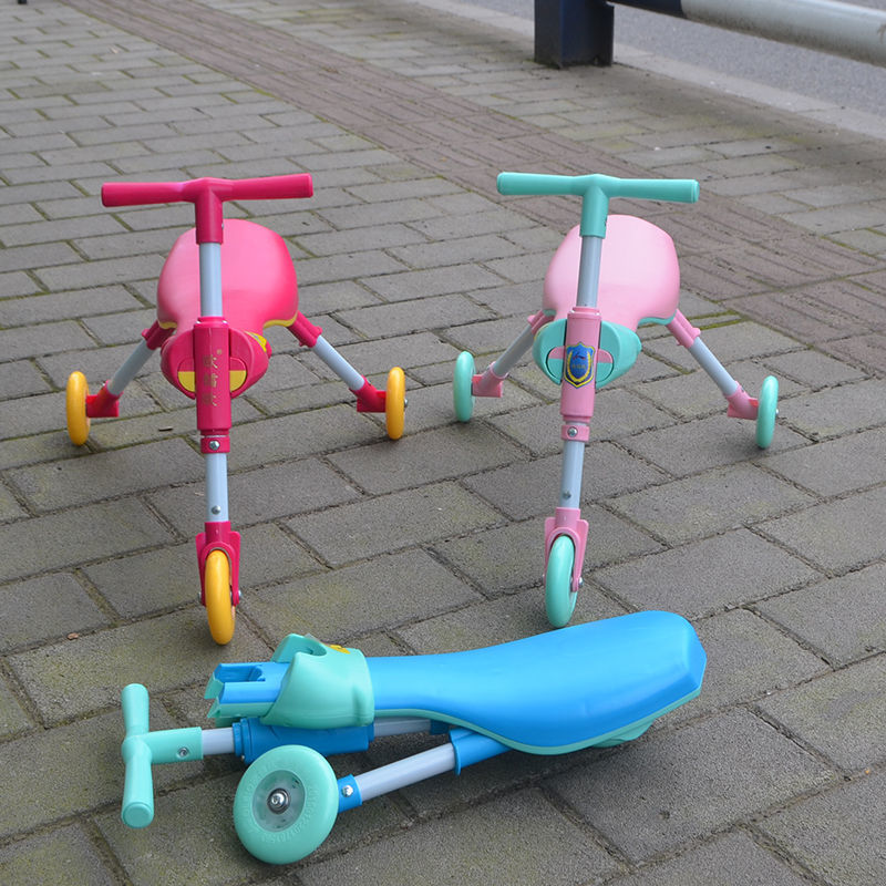 大号螳螂车童车三轮n脚蹬学步助力滑行小号平衡车可折叠轻便男女