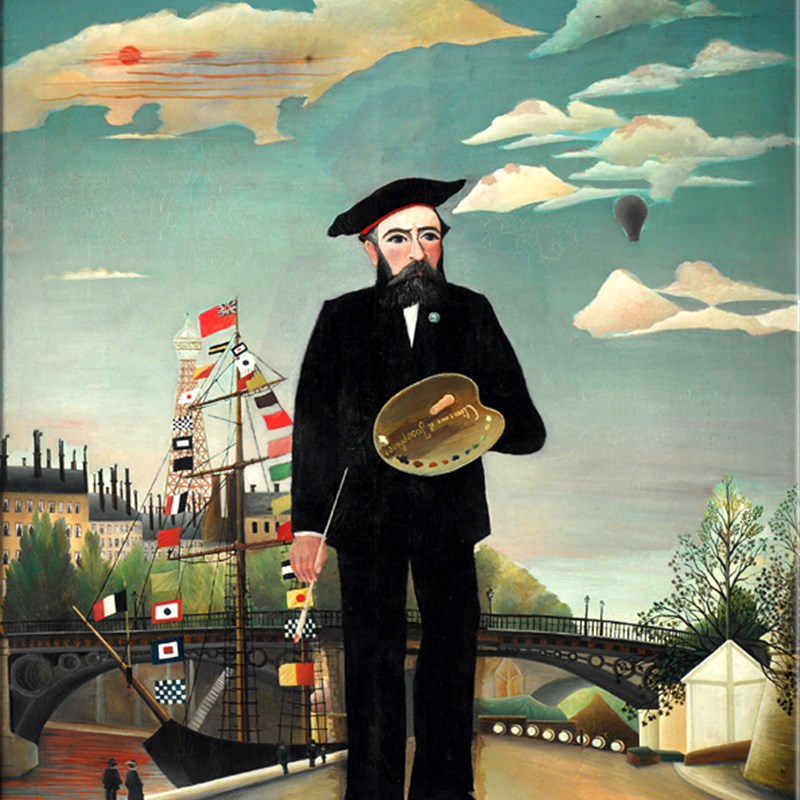 自画像 Hdenri Rousseau 卢梭 装饰画无框有框客厅书房酒吧咖啡馆图片