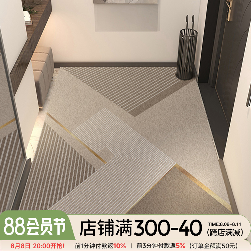 高级感入户门地垫入门户s轻奢地毯高端简约现代进门大门口玄关耐