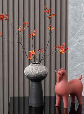 新中式摆件客厅玄关电视柜摆设创意陶瓷马书房茶室T样板间摆设花