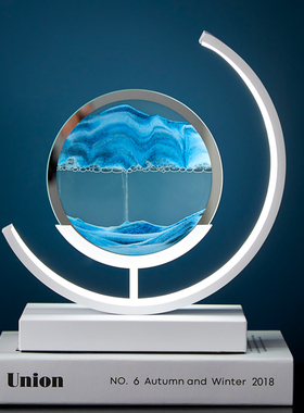 流沙画摆件创意艺术沙漏办公室轻奢高档客厅家居电视W柜酒柜装饰