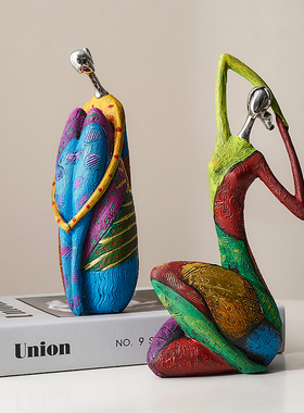 北欧抽象艺术摆件轻奢家居客厅玄关酒柜装饰品创意办公Z室桌面摆