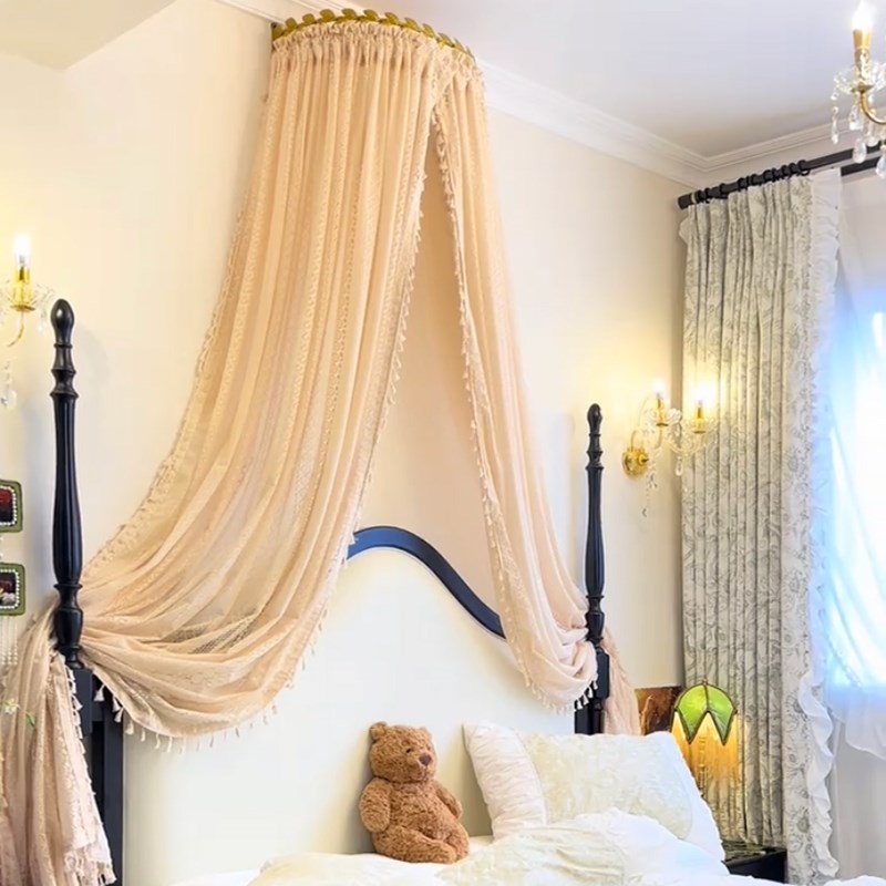 2025法式床幔床蔓床头装饰公主纱幔床头K帘门帘卧室拍摄背景可定