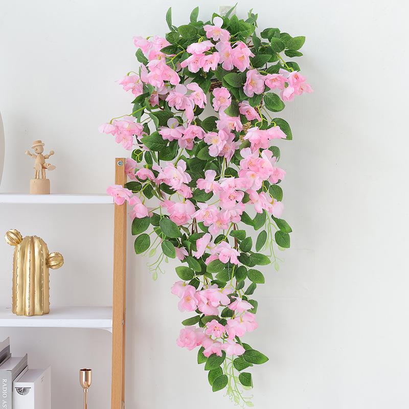 仿真樱花藤条壁挂假花藤条空调管道室内吊顶婚庆装饰塑料藤蔓植物