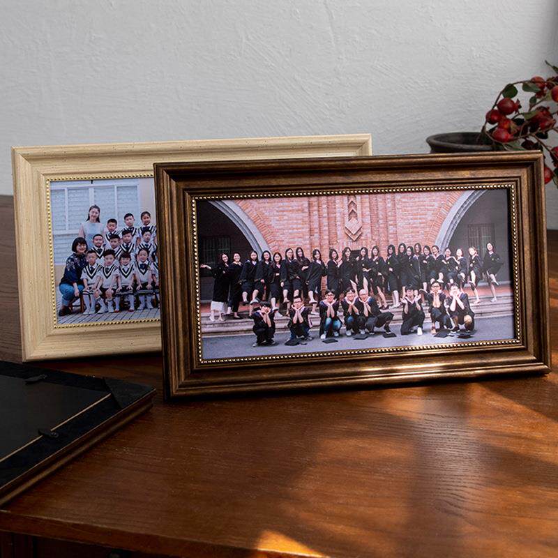 毕业集体照相框 同学团建大合影挂墙纪念合照画框细长照片裱