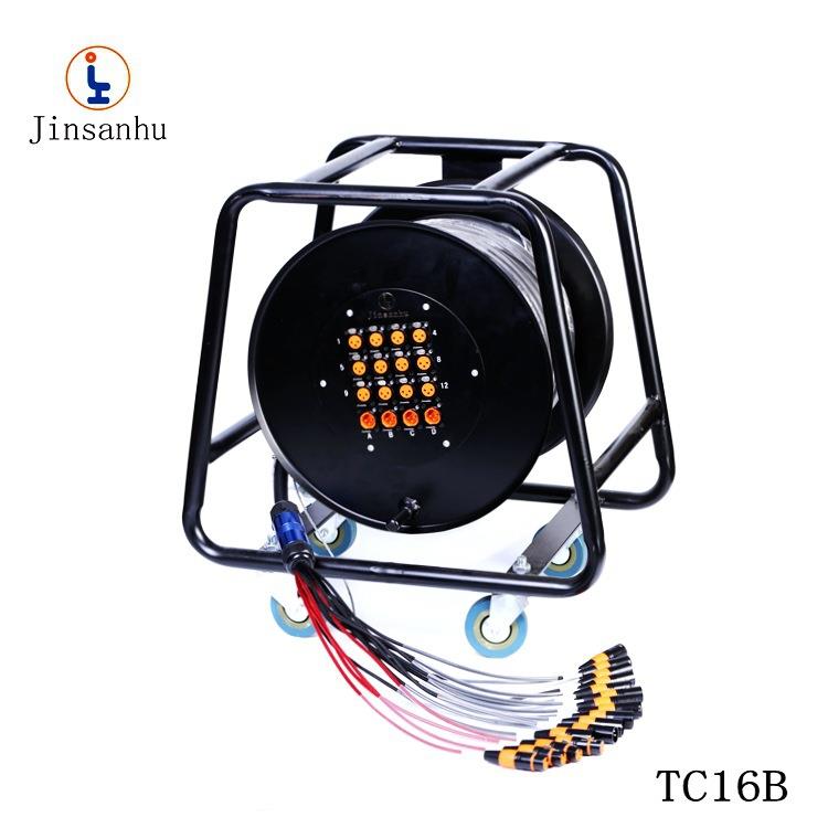 四轮380型多通道音频信号移动线缆车绕线盘舞台电缆车多芯信号线