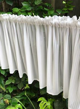 BC10百叶纱防窥魔术贴条纹厨房半帘短帘窗户遮挡免打孔门帘防尘纱