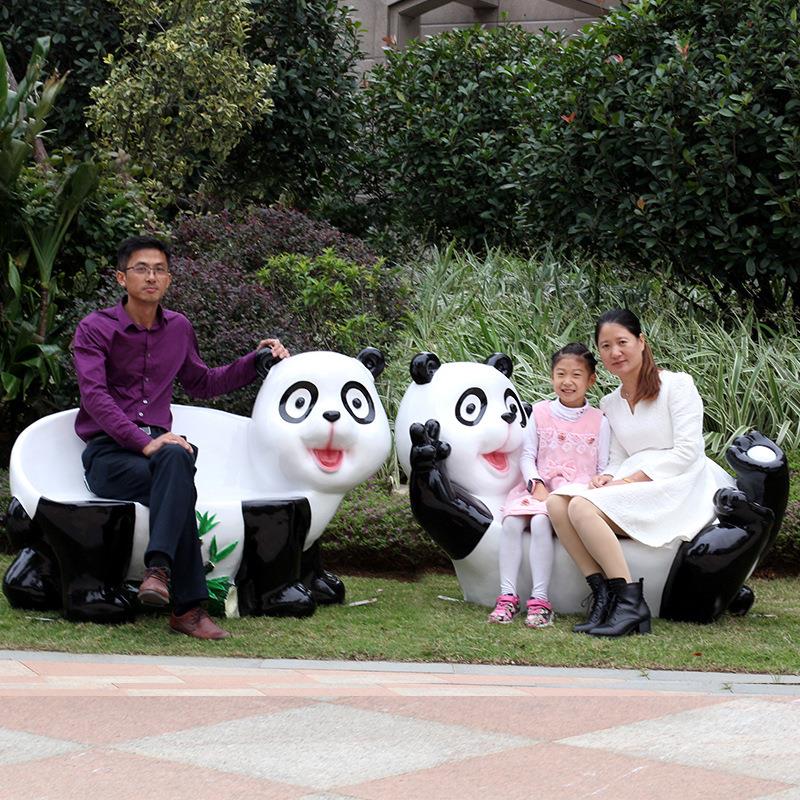 户外卡通动物玻璃钢坐凳雕塑公园幼儿园商场座椅摆件花园庭院装饰