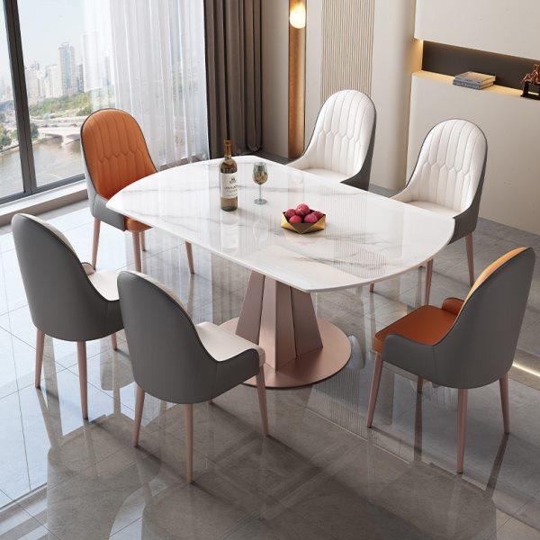 轻奢餐桌岩板餐桌椅组合圆桌折叠小户型旋转伸缩吃饭桌子高端饭桌,住宅家具,岩板餐桌,淘宝优惠券,粉丝福利购,淘宝优惠卷