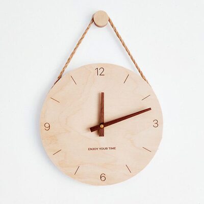 3D Wall Clock Wooden Nordic Wall Clock Modern Design Digital