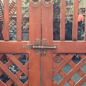 插销门闩门锁大门门栓加厚纯铜老式 门扣农村双开门 全铜仿古中式