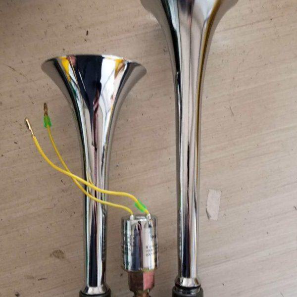 货车气喇叭24V超响12v高音汽笛喇叭双管爆响卡车大巴鸣笛气喇叭