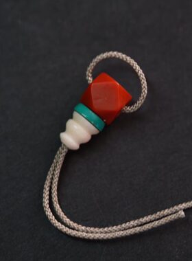 lam手作 南红八愣三通佛头 百香籽星月金刚文玩配饰