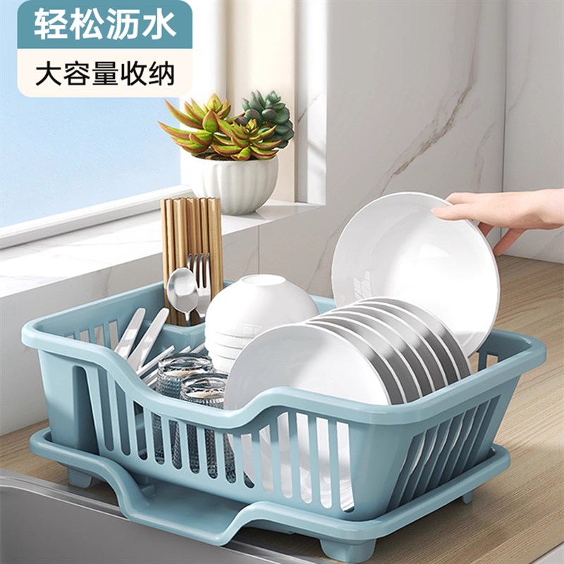碗架厨房置物架放碗台面沥水架收纳架碗筷餐具收纳盒家用2Y025新
