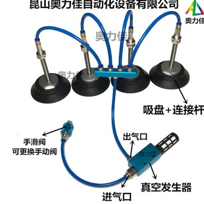 PF-120 150 200 250真空吸盘气动工业机械手配件玻璃吸盘木板钢板