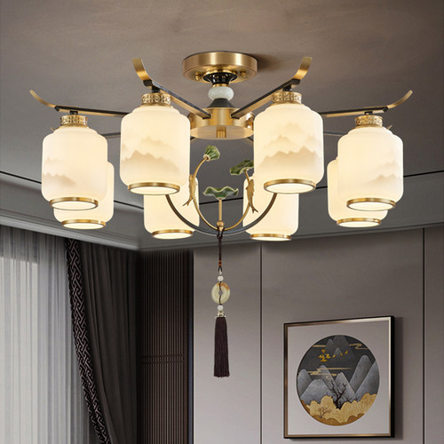 新中式吊灯客厅灯中国风禅u意卧室饭厅吸顶灯现代简约吸吊家用全