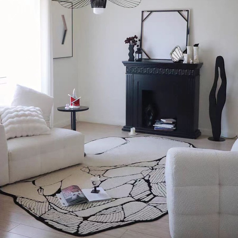 TipToe恋人未满 地毯客厅异形沙发茶几K毯免洗可擦不规则卧室地垫