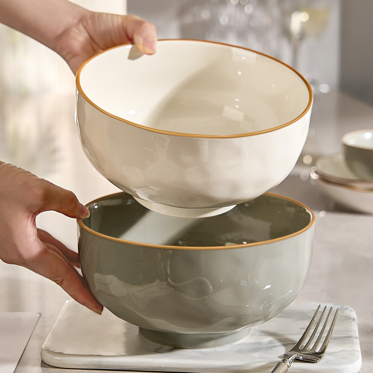 陶瓷汤碗大号家用2l024新款大碗汤面碗高级感盛汤盆个人专用泡面