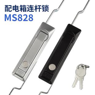 锌合金防锈防撬连杆锁MS828户外配电箱通信机柜重型机柜锁机柜门