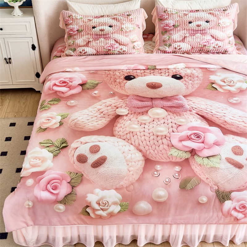 2025新款5D夏被床盖四件套被子被芯空调被M夏凉被卡通床上用品夏