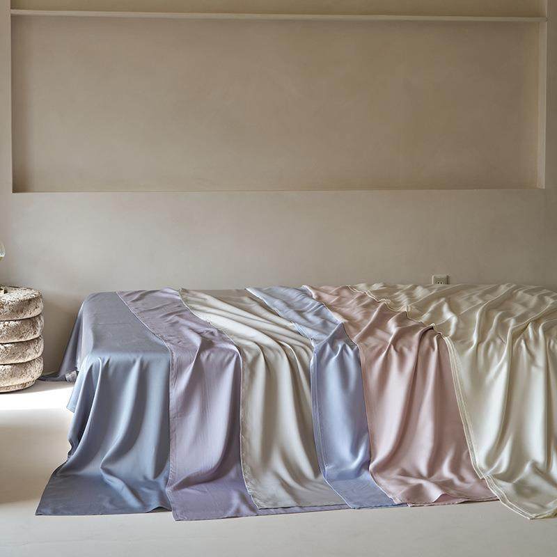 高端床品A类100S超细旦兰精天丝夏季凉感冰丝床单纯色凉感嫩滑