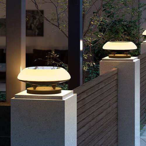 柱头灯太阳能户外围墙灯大门柱子灯庭院别墅门柱灯现代花园墙头灯